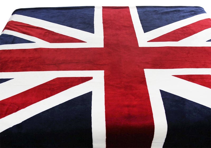 Clobeau USA/Union Jack Flag Luxury Fleece Blanket - Great British Flag Chair & Sofa Cover - Warm Soft Plush Travel Blanket - Bedspread & Beach Throw - Image 2